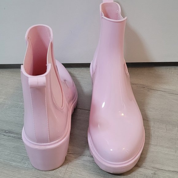 JustFab Roonie Pink Rain boot - Picture 4 of 5